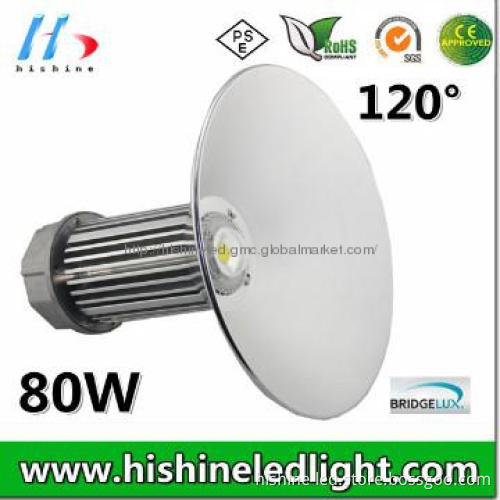 80w high bay led light for warehouse indoor stadium parking lots